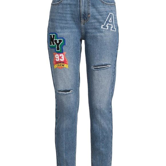 New Jr. 17 - 19 Ultra High Rise Jeans - Patches & Embroidery Accents - Picture 5 of 8